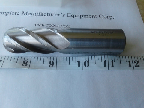 2pcs 1" M42 8%Co cobalt Ball end mills 1x1x2x4-1/2" #1009-CO-1BL free ship-new