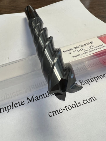 1pc  3/4"x4x7 X-long length Carbide End Mills Tialn Coated 4 Flt S/E --new
