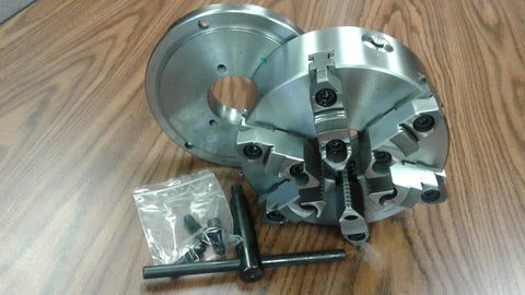 8" 6-JAW SELF-CENTERING  LATHE CHUCK w. top&bottom jaws, D1-3 adapter back plate