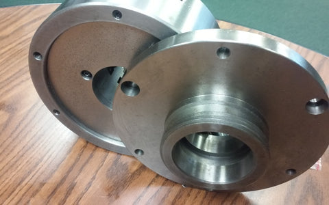8" 6-JAW SELF-CENTERING LATHE CHUCK w. top&bottom jaws, L00 adapter back plate