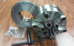 8" 6-JAW SELF-CENTERING LATHE CHUCK w. top&bottom jaws, L1 adapter back plate