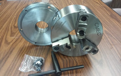 8" - 3 JAWS   Self-Centering T.I.R.---0.003" with 2-1/4"-8 back mounting adaptor plate