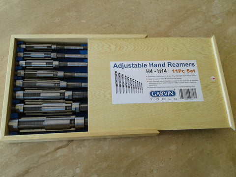 11pcs/set Adjustable Hand Reamers A-K, H4-H14,15/32" to 1-1/2", HSS 6 blades #515-ADJ11