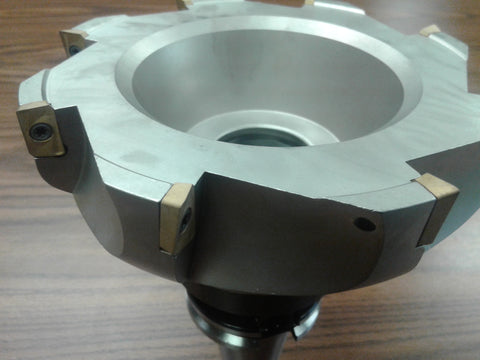 6" 90 degree indexable face shell mill, milling cutter, CAT40, APKT #Z-2526-6080