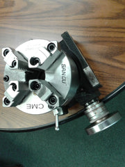 6" HORIZONTAL & VERTICAL ROTARY TABLE w. 6" 4-jaw chuck front mount,#TSL6-3-slot