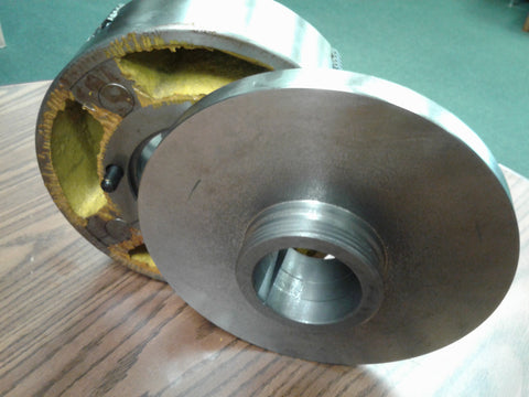 10" 4-JAW LATHE CHUCK w. independent jaws w. L00 semi-finished adapter #1004F0