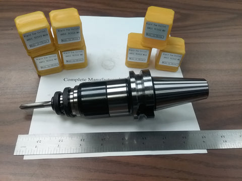 BT40 tapping head,tapping collet chuck, 7 metric positive drive P-type adapters
