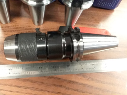 4 CAT40 Ball Bearing Keyless Drill Chucks 1/2" Integral design with wrench #DCK-CAT40-12