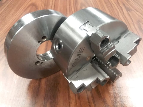 6" 4-JAW SELF-CENTERING LATHE CHUCK Top bottom jaws D1-3 semi-finished adapter