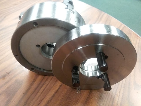 6" 4-JAW SELF-CENTERING LATHE CHUCK Top bottom jaws D1-3 semi-finished adapter