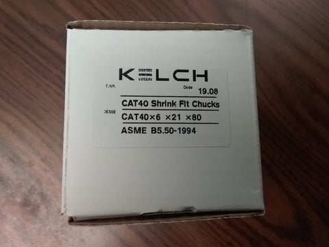 6mm x 80mm Shrink Fit CAT40 metric end mill holder Germany KELCH G2.5/25000RPM