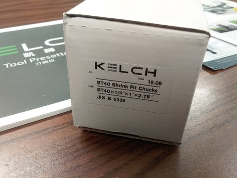 1/4" Shrink Fit BT40 end mill holder Germany KELCH brand G2.5/25000RPM-new