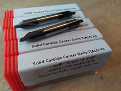 10pcs solid carbide Tialn coated #4 center drills 1/8x5/16x2-1/8" #530-CTN-4