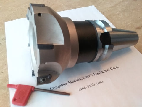 4" 90 degree indexable face shell mill,face milling cutter APKT w. BT40 arbor