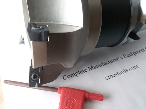 4" 75 degree indexable face shell mill, milling cutter, BT40, APKT #506-75AP-40