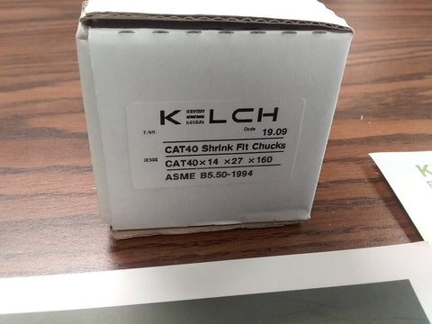 14mm x 160mm Shrink Fit CAT40 metric end mill holder Germany KELCH G2.5/25000RPM