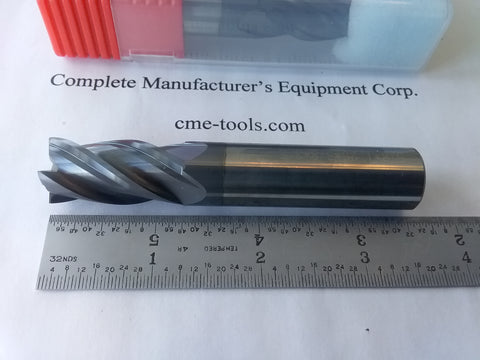 3pcs 5/8" Tialn coated solid Carbide End Mills 4 Flt general machining #GM1006