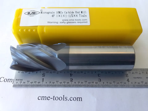 1" Tialn coated solid Carbide End Mills 4 Flt general machining #GM1006-TN1
