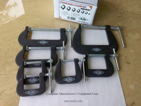 7pcs Junior unbreakable C-Clamps Set made of forged steel 1" to 3" CC-7IN---New