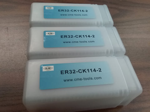 3pcs ER32 COLLET CHUCKS 1-1/4"X2" STRAIGHT SHANK stub #ER32-CK114-2- new