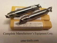 3cs 1/2" double end Solid Carbide End Mills 2 flute cut aluminum 1006-12DE-F2