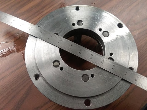 10" D1-6, D6 adapter Plate finished for 10" self-centering CHUCKS -ADP-10-D6