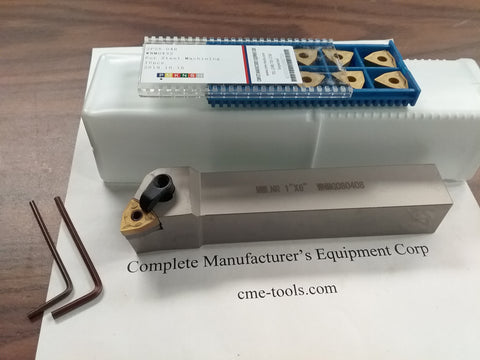 MWLNR 1" x 6" Index Turning Tool Bit, Extra 10pcs WMNG432 Inserts #MWLNR-1