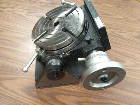 8" PRECISION TILTING ROTARY TABLE w. 3-jaw 6" chuck centering adapter TSK-200-IN