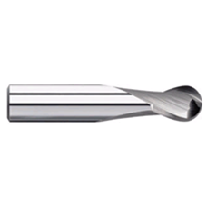Micrograin Solid Carbide End Mills - Ball End 2 Flute