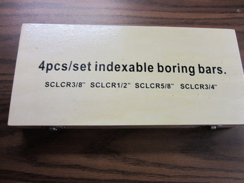 Indexable Boring Bars Set 4pcs/set, W. CCMT carbide Inserts