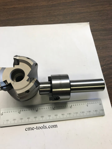 2" 45 degree indexable face shell mill w. 3/4” Straight Arbor,face milling