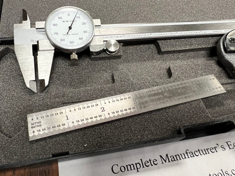 6"x0.001” DIAL CALIPER & 0-1”x0.0001” Micrometer & 6” 4R Ruler 3pcs/set Kit #003