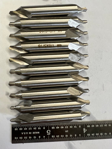 50pcs M2 HSS #4 center drills 1/8x5/16x2-1/8" #530-400