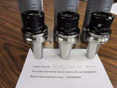3 BT40-ER32-70mm COLLET CHUCKS balanced to G6.3/15000RPM #B-BT40-ER32
